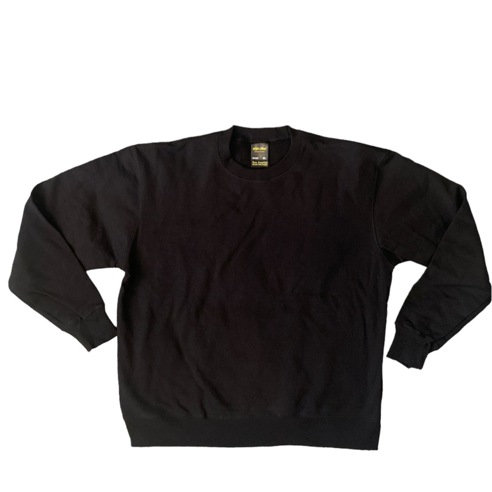Men Shaka wear blank crewneck sweater in black